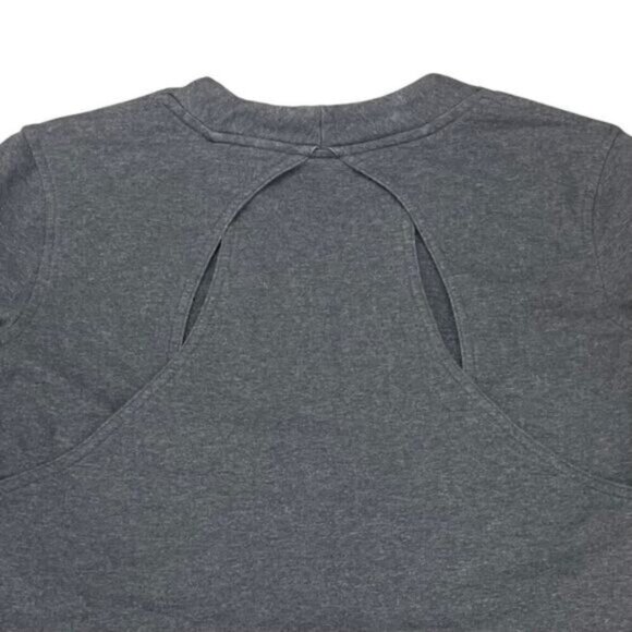 LULULEMON Getaway Crew French Terry Heathered Black Womens Size 4 - Picture 8 of 9